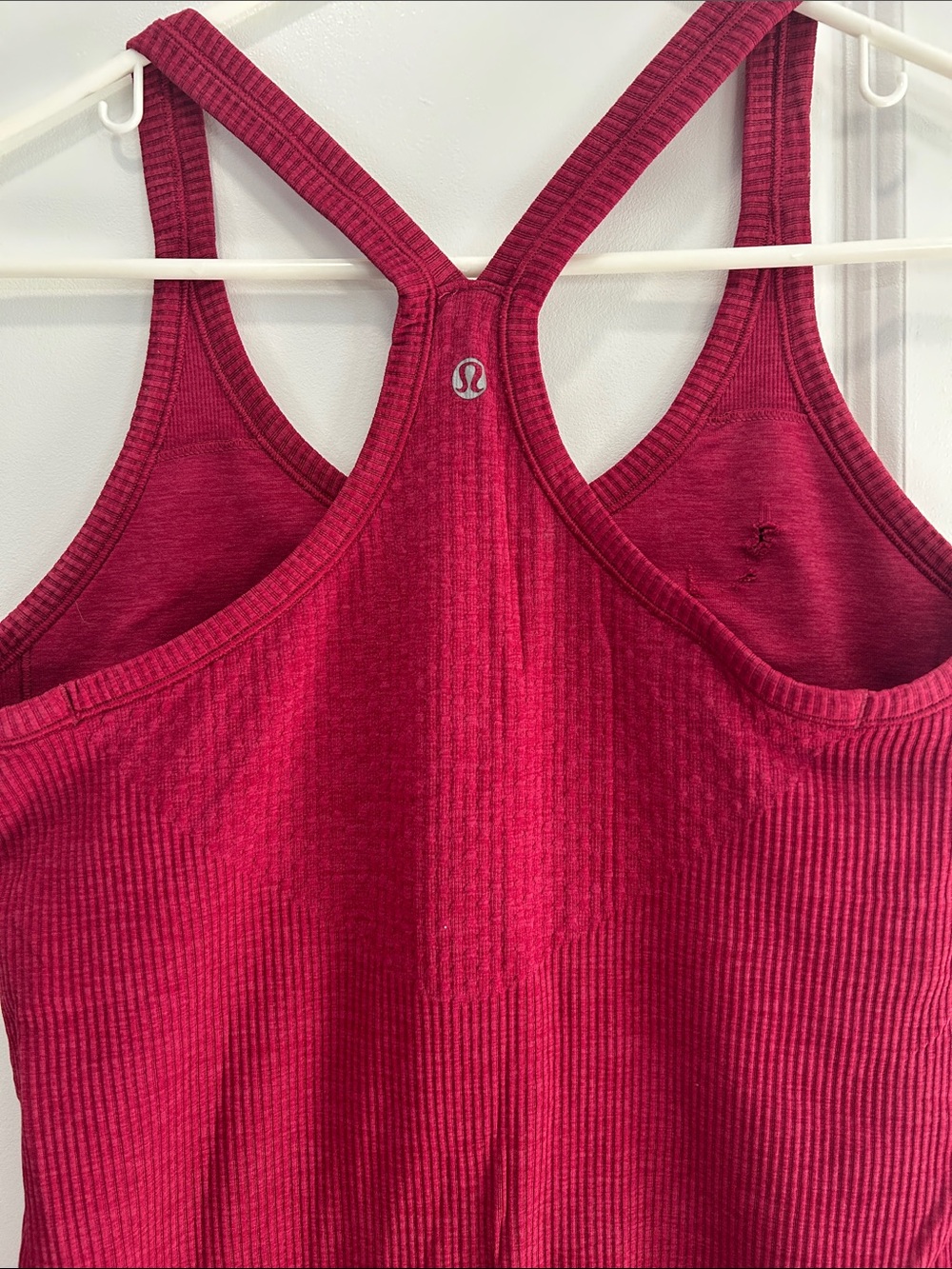 lululemon athletica Ribbed Racerback Tank - Berry Red - Picture 4 of 5
